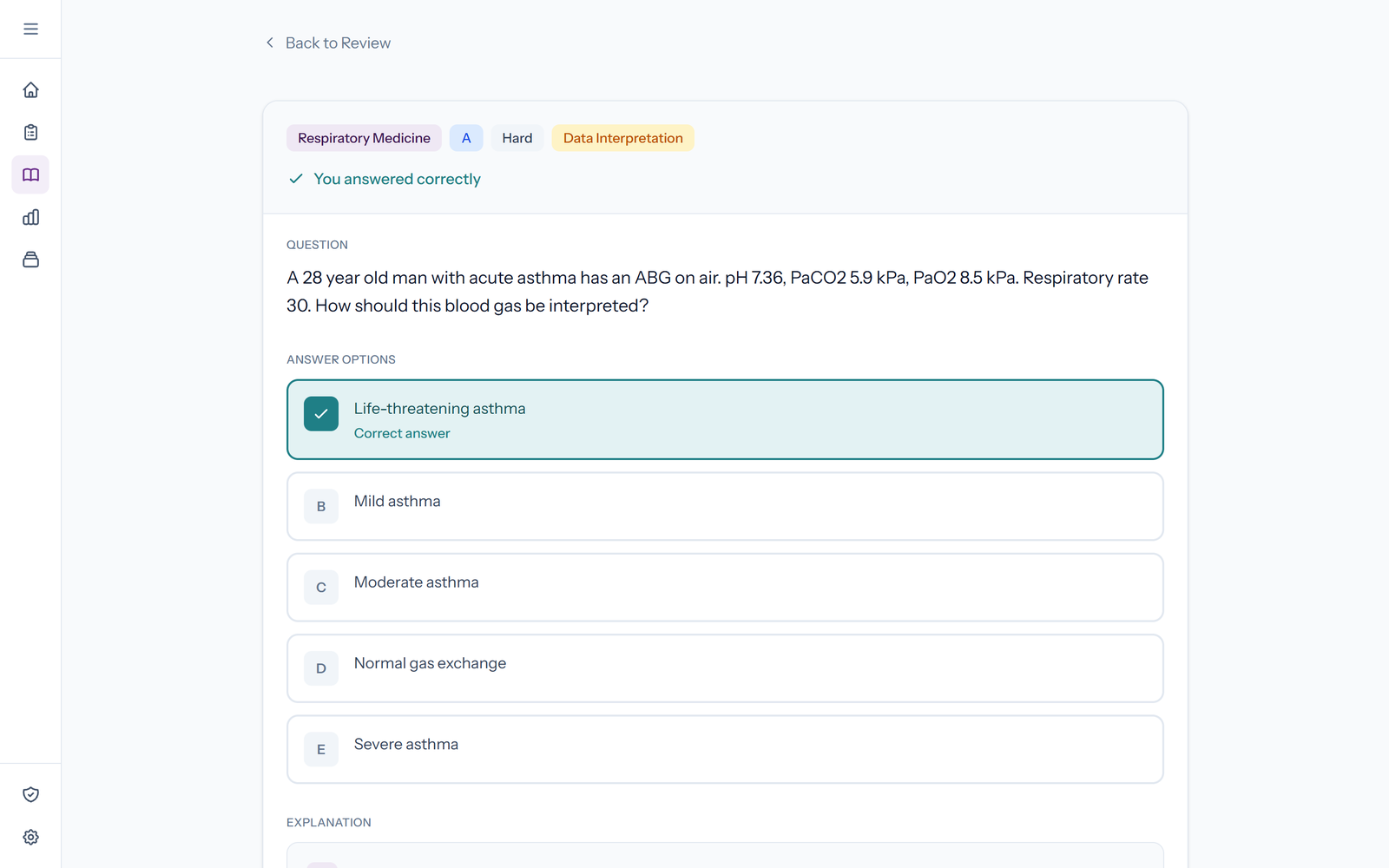 uniMED-Q question interface